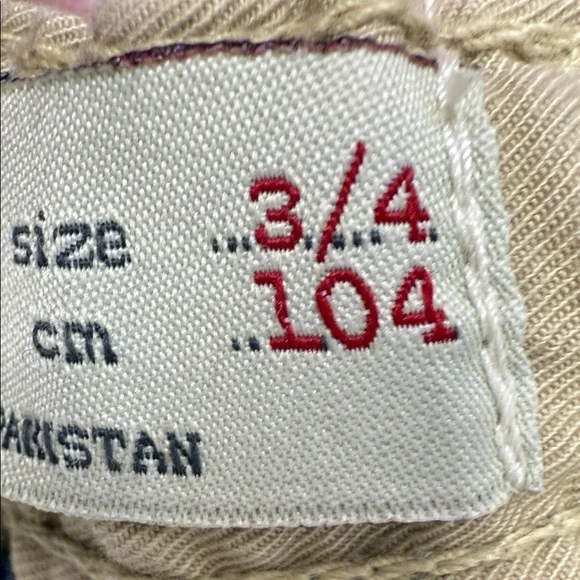 Zara Boys Kids Tan Pants zipper and pockets size 3/4 adjustable waist - Picture 9 of 11